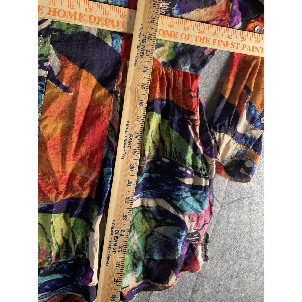 John Mark Mixed Pattern Multicolor Pockets Long S… - image 6